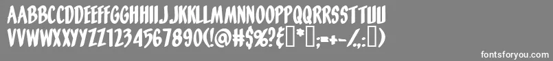フォントOrangefizz – 灰色の背景に白い文字