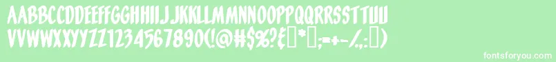 Orangefizz Font – White Fonts on Green Background