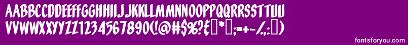 Orangefizz Font – White Fonts on Purple Background