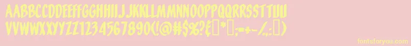 Orangefizz Font – Yellow Fonts on Pink Background