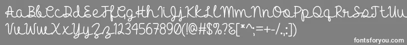 フォントHelloHeartacheOtf – 灰色の背景に白い文字