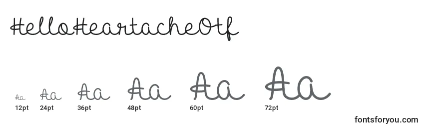 HelloHeartacheOtf Font Sizes
