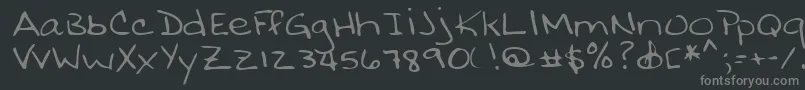 Шрифт Lehn032 – серые шрифты на чёрном фоне