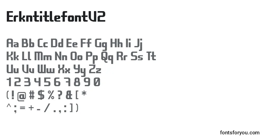 A fonte ErkntitlefontV2 – alfabeto, números, caracteres especiais