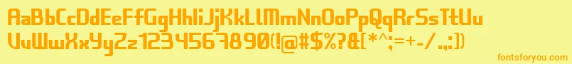 ErkntitlefontV2 Font – Orange Fonts on Yellow Background