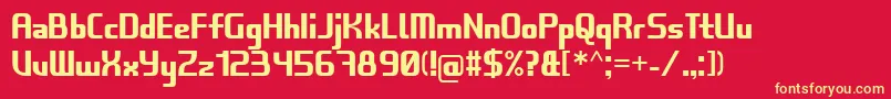 ErkntitlefontV2 Font – Yellow Fonts on Red Background