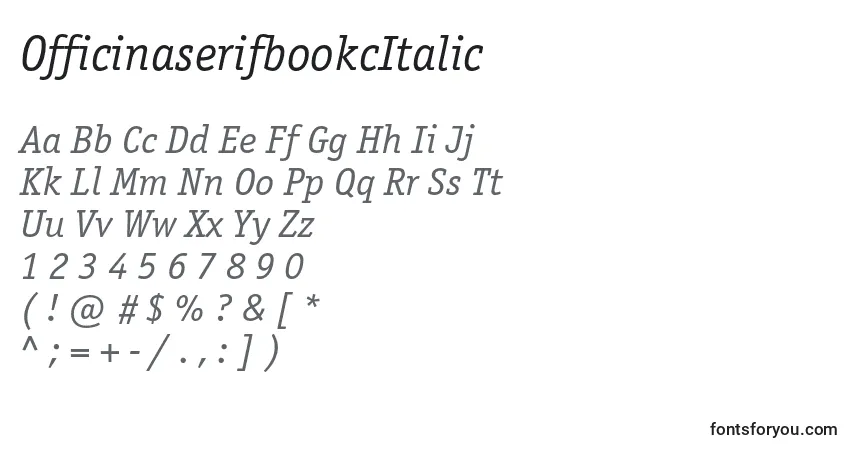 OfficinaserifbookcItalic Font – alphabet, numbers, special characters