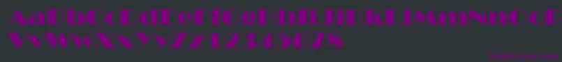 Czcionka BroadwayextNormal – fioletowe czcionki na czarnym tle