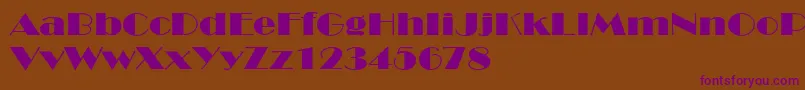 BroadwayextNormal Font – Purple Fonts on Brown Background