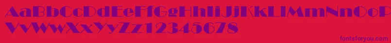 BroadwayextNormal Font – Purple Fonts on Red Background