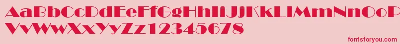 BroadwayextNormal Font – Red Fonts on Pink Background