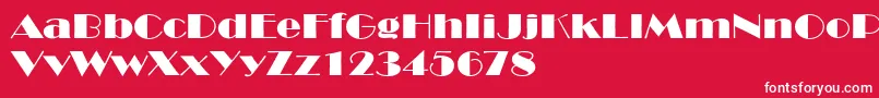 BroadwayextNormal Font – White Fonts on Red Background