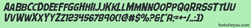 Terrorbabblemangleital Font – Black Fonts on Green Background