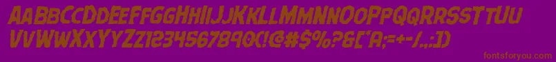 Terrorbabblemangleital Font – Brown Fonts on Purple Background