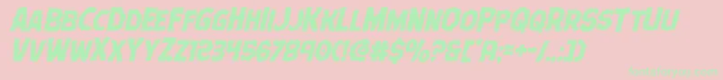 Terrorbabblemangleital Font – Green Fonts on Pink Background