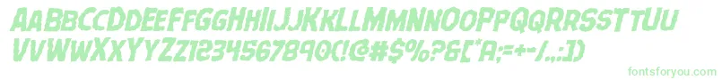 Terrorbabblemangleital Font – Green Fonts on White Background