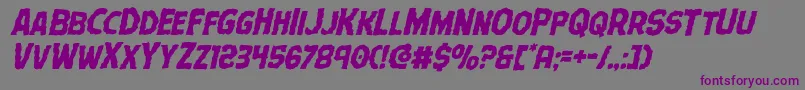 Terrorbabblemangleital Font – Purple Fonts on Gray Background