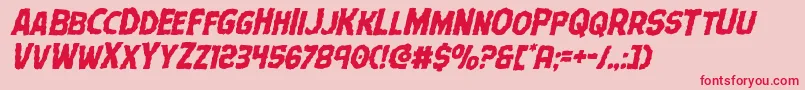 Terrorbabblemangleital Font – Red Fonts on Pink Background