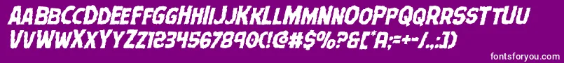 Terrorbabblemangleital Font – White Fonts on Purple Background