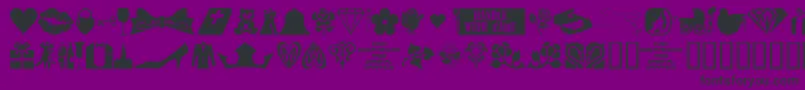 4yeoval ffy-Schriftart – Schwarze Schriften auf violettem Hintergrund