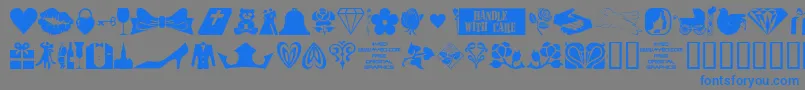 4yeoval ffy Font – Blue Fonts on Gray Background