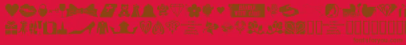 4yeoval ffy Font – Brown Fonts on Red Background