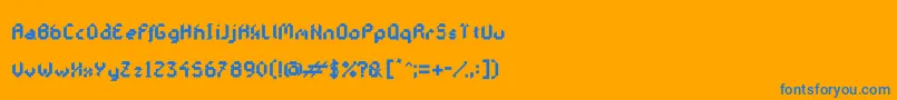 GalacticasExtrabold Font – Blue Fonts on Orange Background