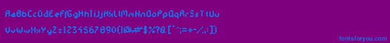 Fonte GalacticasExtrabold – fontes azuis em um fundo violeta