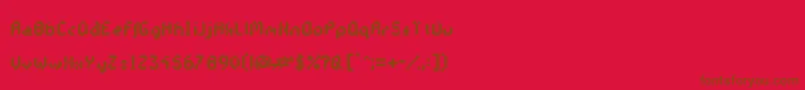 GalacticasExtrabold-Schriftart – Braune Schriften auf rotem Hintergrund