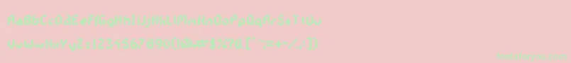 GalacticasExtrabold-Schriftart – Grüne Schriften auf rosa Hintergrund