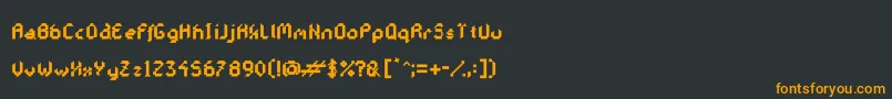 フォントGalacticasExtrabold – 黒い背景にオレンジの文字