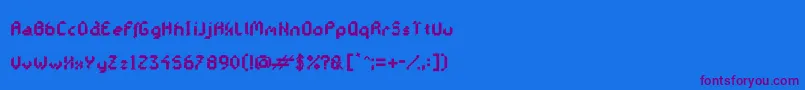 Weitere Informationen zur GalacticasExtrabold-Schriftart GalacticasExtrabold-Schriftart – Violette Schriften auf blauem Hintergrund