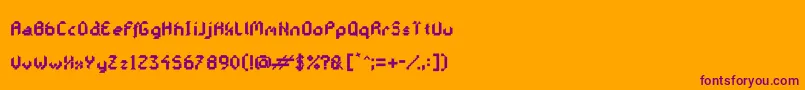 Weitere Informationen zur GalacticasExtrabold-Schriftart GalacticasExtrabold-Schriftart – Violette Schriften auf orangefarbenem Hintergrund