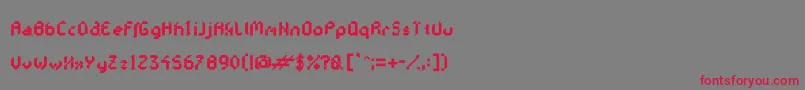 フォントGalacticasExtrabold – 赤い文字の灰色の背景