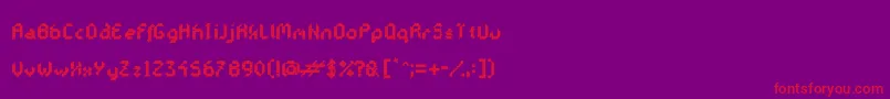 GalacticasExtrabold Font – Red Fonts on Purple Background