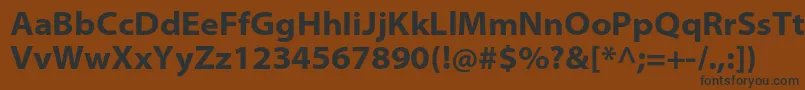 Шрифт MyriadproBoldsemiext – чёрные шрифты на коричневом фоне