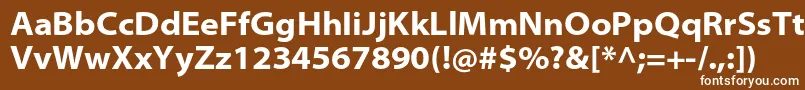 Шрифт MyriadproBoldsemiext – белые шрифты на коричневом фоне