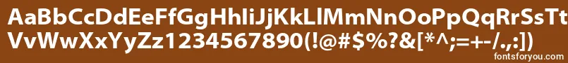 フォントMyriadproBoldsemiext – 茶色の背景に白い文字