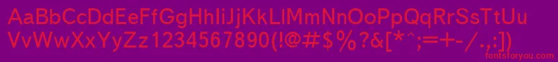 フォントFt67 – 紫の背景に赤い文字