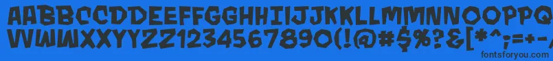 Шрифт MondobeyondoBbBold – чёрные шрифты на синем фоне