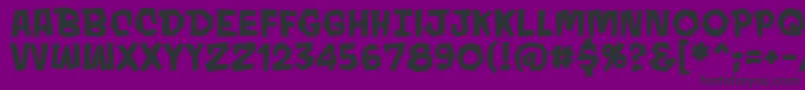 MondobeyondoBbBold-Schriftart – Schwarze Schriften auf violettem Hintergrund