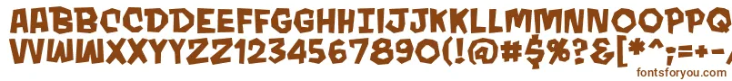 MondobeyondoBbBold-fontti – ruskeat fontit valkoisella taustalla