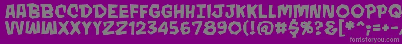 フォントMondobeyondoBbBold – 紫の背景に灰色の文字