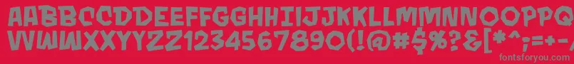 MondobeyondoBbBold Font – Gray Fonts on Red Background