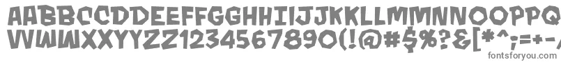 MondobeyondoBbBold-fontti – harmaat kirjasimet valkoisella taustalla