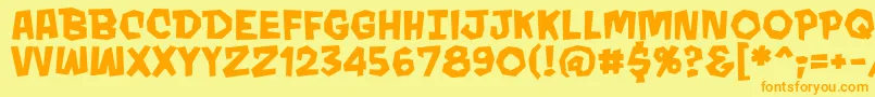 MondobeyondoBbBold Font – Orange Fonts on Yellow Background