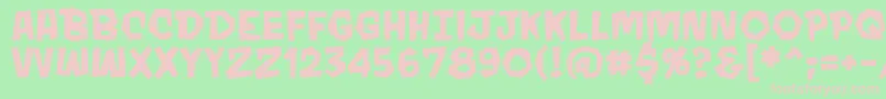 MondobeyondoBbBold Font – Pink Fonts on Green Background