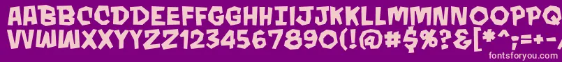 MondobeyondoBbBold Font – Pink Fonts on Purple Background