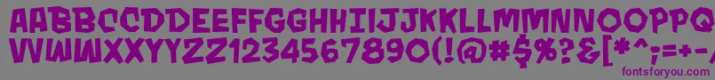 MondobeyondoBbBold-Schriftart – Violette Schriften auf grauem Hintergrund