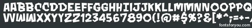 MondobeyondoBbBold-fontti – valkoiset fontit mustalla taustalla
